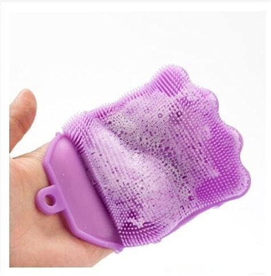 Shiv Traders multifunction silicone bath brush body scrubber for baby kids childern(Multicolor)