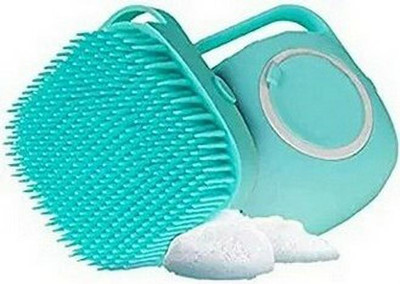 Masox Store Silicone soft cleaning bath body brush with shampoo dispenser _326