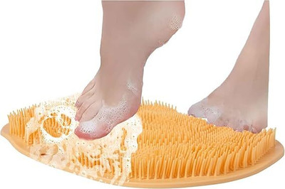 ZOVISU 1PC Shower Foot Scrubber Mat Back Washer(Multicolor)