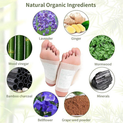 MAITRI ENTERPRISE Premium Quality Cleansing Detox Foot Patch Toxin Remover(2Pkt-20 Pads) M37