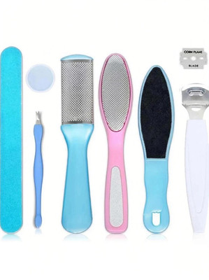 DAZCH Pedicure Kit,Foot Scrubber for Dead Skin, Callus Remover, Foot Scraper, Foot File, Pitchfork, Filer for Nail Repair tool