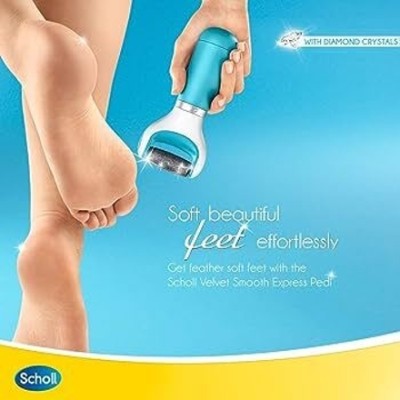 Scholl Velvet Dead Skin Remover Heel Crack Callus Foot Filer Scrubber Feet Cleaner Pedi Roller