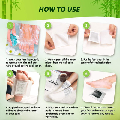 MAITRI ENTERPRISE Premium Quality Cleansing Detox Foot Patch Toxin Remover(2Pkt-20 Pads) M54
