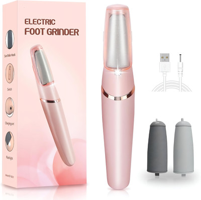 Etezaxist foot callus remover with led light pedicure tool with coarse & fine roller heads