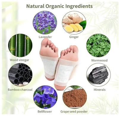WAIRIT Premium Quality Cleansing Foot Patch Toxin Remover(2 Pkt-20 Pads) W163