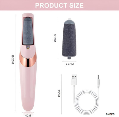 ONDPS Pedicure Tool Dead Skin Remover Rechargeable Cordless Polishing Wand with Roller