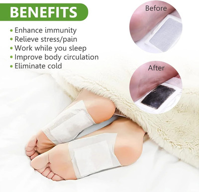 WAIRIT Premium Quality Cleansing Detox Foot Patch Toxin Remover(2 Pkt-20 Pads) W121