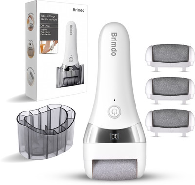 Brimdo Rechargeable Electric Callus Remover Pedicure Foot Scrubber Dead Skin Removal