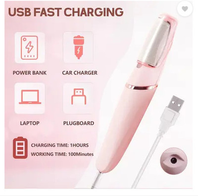 Flisco Smooth Pedicure Wand, Electric Foot Callus Remover Rechargeable Pedicure Tool