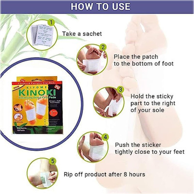 ND BROTHERS Premium Quality Cleansing Detox Foot Patch Toxin Remover(2 Pkt-10 Pads) ND53