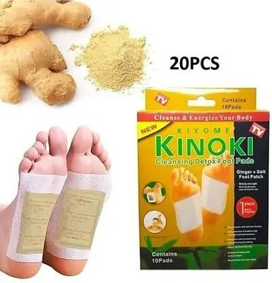 KIYO Kinoki Detox Foot Care Pads Natural Cleansing Patch for Toxin Removal (20 pcs)
