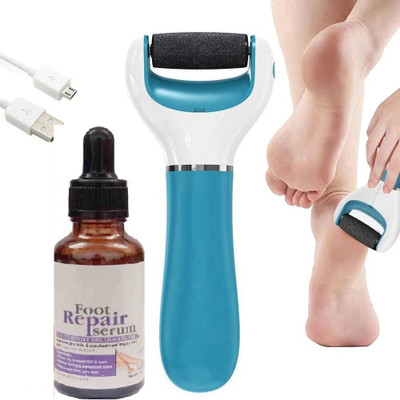 HUZURLU Foot Roller Callus Remover Hard And Dead Skin Remover machine and serum