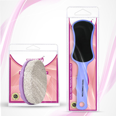 Swiss Connection Foot File Scrubber-Pumice Stone For Dead Skin-Callus Remover(Multi-color)Pack-2