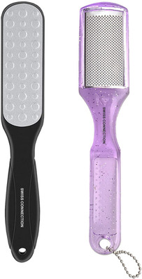 Swiss Connection Foot File Scrubber - Double-Sided Dead Skin-Callus Remover(Multi-Color)Pack Of 2