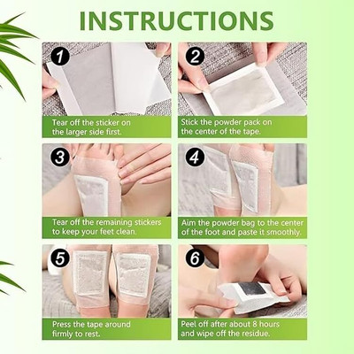 DN BROTHERS Premium Quality Cleansing Foot Patch Toxin Remover(2Pkt-20 Pads) D134