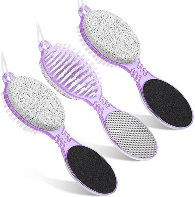 ShilpoKuthi 4 in 1 Pedicure Brush Set Cleanse Scrub Buff Foot Scrubber Set of 4