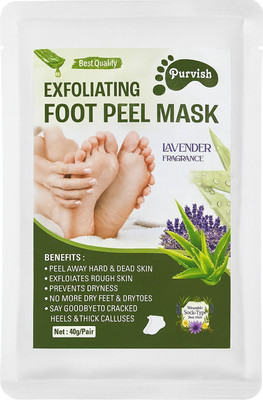 PURVISH Foot Dead Skin Remover Mask | Natural Foot Peeling Mask | Deep Exfoliation