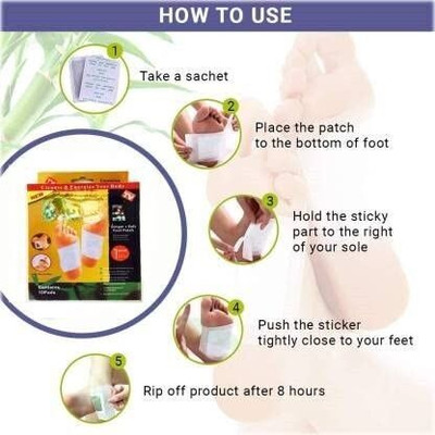 DN BROTHERS Premium Quality Cleansing Foot Patch Toxin Remover(2Pkt-20 Pads) D64