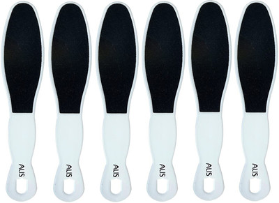 alis Pedicure Foot Scrubber - Double-sided Foot File Callus Remover | Emery Scrub Care Tool for Wet and Dry Feet - Immediately Reduces Dead Skin Pack of 6 (BP-067 Round Scraper Pack of 6)