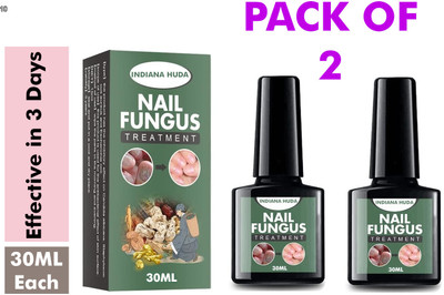 INDIANA HUDA Nail fungus treatment solution 30ml x 2, Gentle Nail Strength Formula(60 ml)