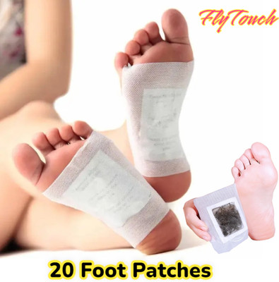 FlyTouch Detoxifying Foot Pads All-Natural Bamboo Foot Relief Relieve Stress AA