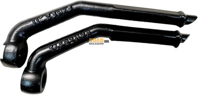 road religion Rear Foot Rest 'L' Shaped Rod Pair for Classic - Premium Footrest Foot Rest(Black)
