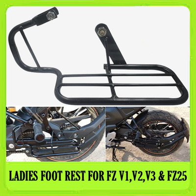 DAZZRIDE DZRD X-1 Ladies Footrest Stand For Yamaha Compatible in FZ V1,V2,V3 AND FZ 25 Foot Rest(Black)