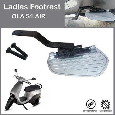 AutoGnix ST1 Ladies Footrest Assly. Compatible for OLA S1 Air -Electric Scooter Foot Rest(Silver)