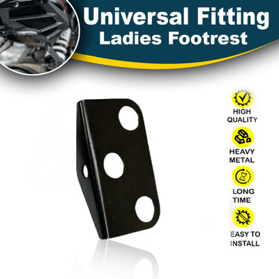 Miwings Universal Bike/Cycle Ladies Foot Rest All Bike Fitting Foot Rest(Black)