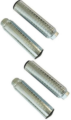 PRAKMO 4Pc Cycle Foot Rest Stunt Axle Bicycle Rear Foot Pegs Set MTB Mountain Bikes Foot Rest(Silver)