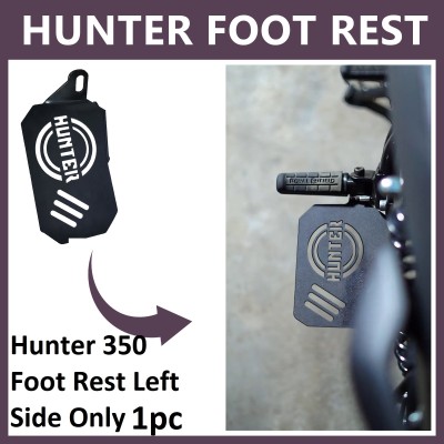 ASRYD Royal Enfield Hunter 350 Foot Rest Big Black Metal Latest Foot Rest(Black)