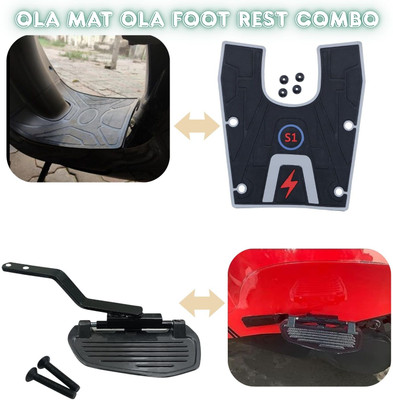 SRPHERE A4 GOOD QUALITY OLA FOOT REST OLA FOOT MAT COMBO Foot Rest(Black)