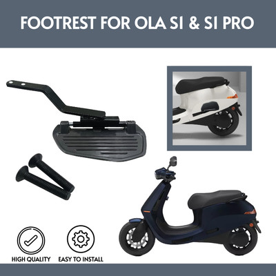 ZRIDE Premium Quality Ladies Footrest Compatible for OLA S1 / S1 Pro Electric Scooter Foot Rest(Black)