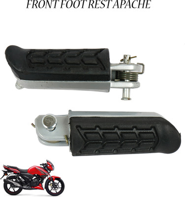 VKHAS Front Side/Rider foot rest for Apache, RTR 160, 160 4V, 180, 200 all model Foot Rest(Black, Silver)