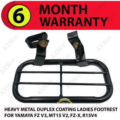AutoGnix HEAVY METAL DUPLEX COATING LADIES FOR YAMAYA FZ V3, MT15 V2, FZ-X, R15V4 Foot Rest(Black)