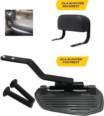 DAZZRIDE High & Heavy Quality Ola Electric S1 & S1 Pro Combo Back Rest & Foot Rest(Black)
