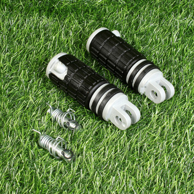 MACH7 ROYAL ENFIELD THUNDERBRID SILVER BLACK FOOT REST HEAVY MATERAIL MADE IN INDIA Foot Rest(Black, Silver)