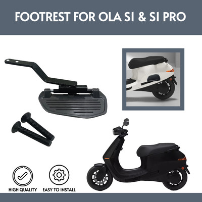 ZRIDE Heavy Metal Ladies Comfort Footrest for OLA S1/S1 Pro Electric Scooter Foot Rest(Black)