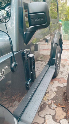 SGTB Mahindra Thar Door Hinge Foot Step with Folding Pedal Footrest Set of 2 Black Foot Rest(Black)