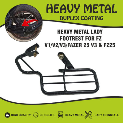 Allowing AWG- HEAVY METAL COMPATIBLE FOR LADY FOOTREST FOR FZ V1,V2,V3 AND FZ25 NEW MODEL Foot Rest(Black)