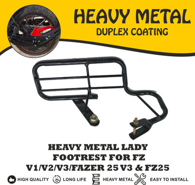Allowing AWG- HEAVY METAL LADY FOOTRESR FOR FZ V1,V2,V3 AND FZ25 NEW MODEL Foot Rest(Black)