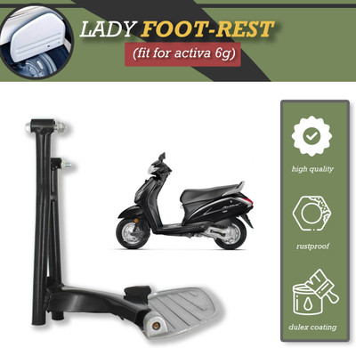 Allowing Good material Foldable Ladies Footrest For ACTIVA 6G Foot Rest(Black)