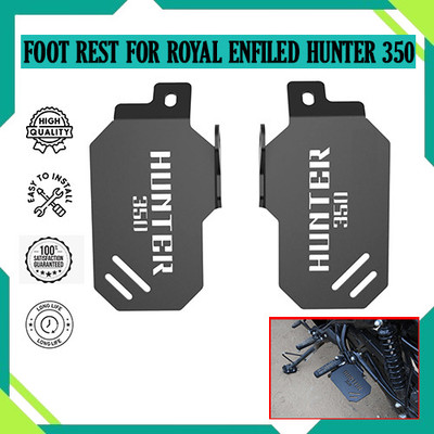 DAZZRIDE Rear Side Passenger Heavy Metal Foot Rest for Royal Enfield Hunter 350 Foot Rest(Black)
