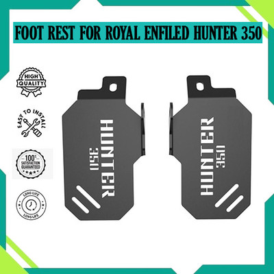 DAZZRIDE Heavy Rear Side Passenger Metal Foot Rest for Royal Enfield Hunter 350 Foot Rest(Black)