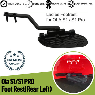 SRPHERE FTY1 (Ola S1/S1 PRO / Air )Foot Rest (Rear Left) Made of Heavy Duty Iron Rod Foot Rest(Black, Silver)