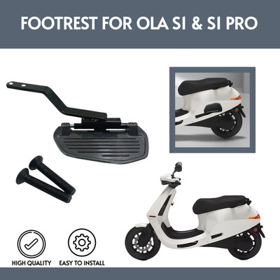 ZRIDE Heavy Quality Ladies Footrest for OLA S1/S1 Pro Electric Scooter Foot Rest(Black)