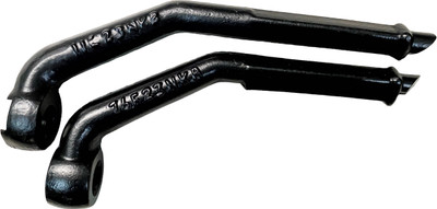 road religion Rear Foot Rest 'L' Shaped Rod Pair for Classic - Premium Footrest Foot Rest(Black)