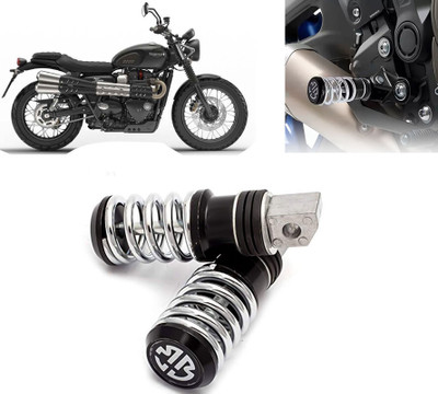 AUTO PEARL Anti Theft Motorcycle Security Alarm System with 2 Remotes for Street Scrambler Foot Rest(Black)
