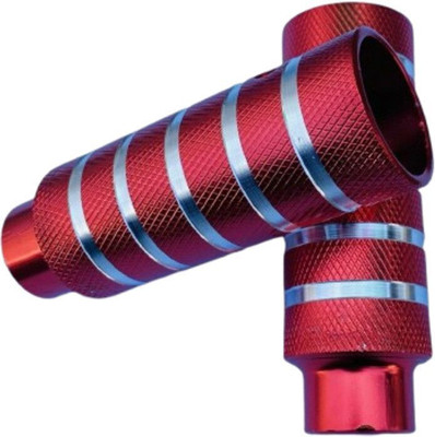 PRAKMO 2 Pcs Big Red Aluminum Alloy Non-Slip, Bicycle Footrest for Mountain Bike, BMX Foot Rest(Red)