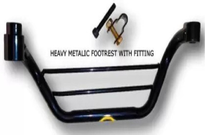 AutoGnix HEAVY METALIC BODY FOOTREST FOR APACHE BS4 AND BS6 Foot Rest(Black)